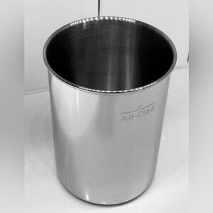 All-Clad Stainless Steel Utensil Holder Caddy Kitchen Storage 5.25"x7"